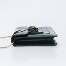 BVLGARI Serpenti Forever Chain Bag Patent Leather Green Gold Auth 200301V-5