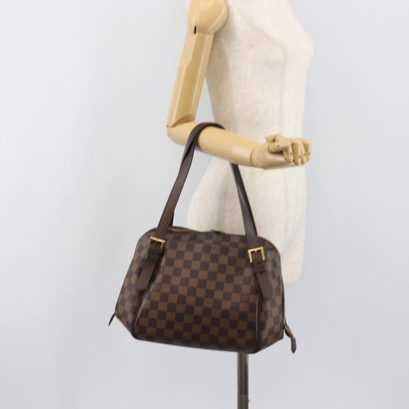 LOUIS VUITTON Damier Ebene Belem MM Hand Bag N51174 LV Auth 200303