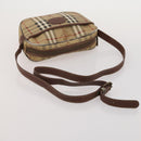 BURBERRY Nova Check Blue Label Hand Bag Canvas PVC 3 Set White Beige Auth 200307-20