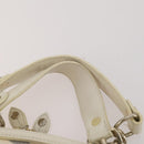 BURBERRY Nova Check Blue Label Hand Bag Canvas PVC 3 Set White Beige Auth 200307-6