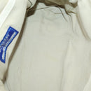 BURBERRY Nova Check Blue Label Hand Bag Canvas PVC 3 Set White Beige Auth 200307-8