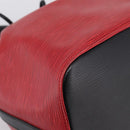 LOUIS VUITTON Epi Petit Noe Shoulder Bag Red Black M44172 LV Auth 200330A-14