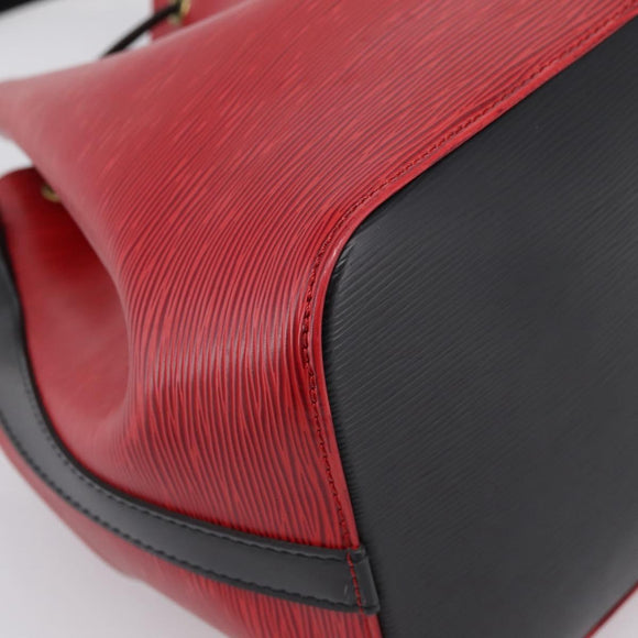 LOUIS VUITTON Epi Petit Noe Shoulder Bag Red Black M44172 LV Auth 200330A