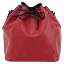 LOUIS VUITTON Epi Petit Noe Shoulder Bag Red Black M44172 LV Auth 200330A-13