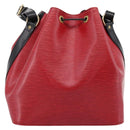 LOUIS VUITTON Epi Petit Noe Shoulder Bag Red Black M44172 LV Auth 200330A-2