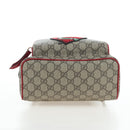 GUCCI GG Supreme Web Sherry Line Backpack PVC Beige Gold 427042 Auth 200331M-13