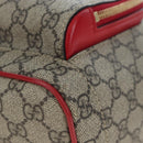 GUCCI GG Supreme Web Sherry Line Backpack PVC Beige Gold 427042 Auth 200331M-15