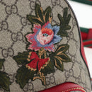 GUCCI GG Supreme Web Sherry Line Backpack PVC Beige Gold 427042 Auth 200331M-18