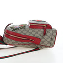 GUCCI GG Supreme Web Sherry Line Backpack PVC Beige Gold 427042 Auth 200331M-4