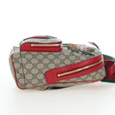 GUCCI GG Supreme Web Sherry Line Backpack PVC Beige Gold 427042 Auth 200331M-6