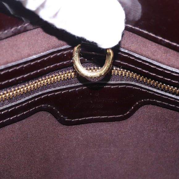 LOUIS VUITTON Monogram Vernis Wilshire PM Hand Bag Amarante M93641 Auth 200333