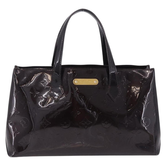 LOUIS VUITTON Monogram Vernis Wilshire PM Hand Bag Amarante M93641 Auth 200333