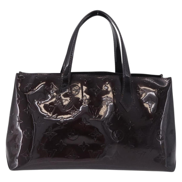 LOUIS VUITTON Monogram Vernis Wilshire PM Hand Bag Amarante M93641 Auth 200333