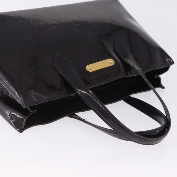 LOUIS VUITTON Monogram Vernis Wilshire PM Hand Bag Amarante M93641 Auth 200333