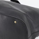 CELINE Hand Bag Leather Black Gold Tone Auth 200334-10
