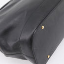 CELINE Hand Bag Leather Black Gold Tone Auth 200334-13