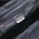 CELINE Hand Bag Leather Black Gold Tone Auth 200334-14
