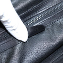 CELINE Hand Bag Leather Black Gold Tone Auth 200334-20