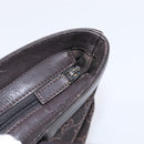 GUCCI GG Canvas Hand Bag Dark Brown 33890 Auth 200335-10