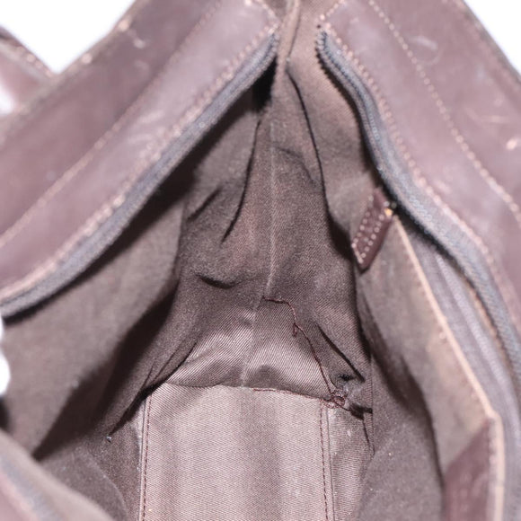 GUCCI GG Canvas Hand Bag Dark Brown 33890 Auth 200335