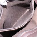 GUCCI GG Canvas Hand Bag Dark Brown 33890 Auth 200335-21