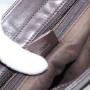 GUCCI GG Canvas Hand Bag Dark Brown 33890 Auth 200335-12