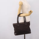 GUCCI GG Canvas Hand Bag Dark Brown 33890 Auth 200335-22