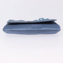 GUCCI Chain Shoulder Bag Satin Blue Auth 200336V-6