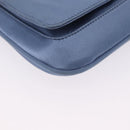 GUCCI Chain Shoulder Bag Satin Blue Auth 200336V-14