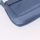 GUCCI Chain Shoulder Bag Satin Blue Auth 200336V-16