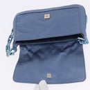 GUCCI Chain Shoulder Bag Satin Blue Auth 200336V-10