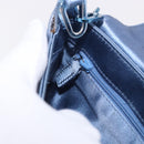 GUCCI Chain Shoulder Bag Satin Blue Auth 200336V-21