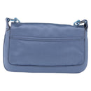 GUCCI Chain Shoulder Bag Satin Blue Auth 200336V-2