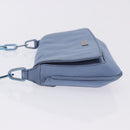 GUCCI Chain Shoulder Bag Satin Blue Auth 200336V-4