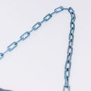GUCCI Chain Shoulder Bag Satin Blue Auth 200336V-9