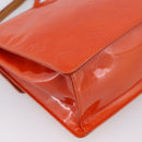 LOUIS VUITTON Monogram Vernis Spring Street Hand Bag Orange M91025 Auth 200337-18