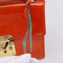 LOUIS VUITTON Monogram Vernis Spring Street Hand Bag Orange M91025 Auth 200337-8