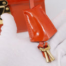 LOUIS VUITTON Monogram Vernis Spring Street Hand Bag Orange M91025 Auth 200337-9