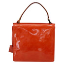 LOUIS VUITTON Monogram Vernis Spring Street Hand Bag Orange M91025 Auth 200337-2