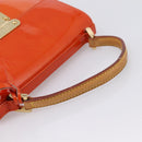LOUIS VUITTON Monogram Vernis Spring Street Hand Bag Orange M91025 Auth 200337-7