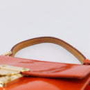 LOUIS VUITTON Monogram Vernis Spring Street Hand Bag Orange M91025 Auth 200337-14