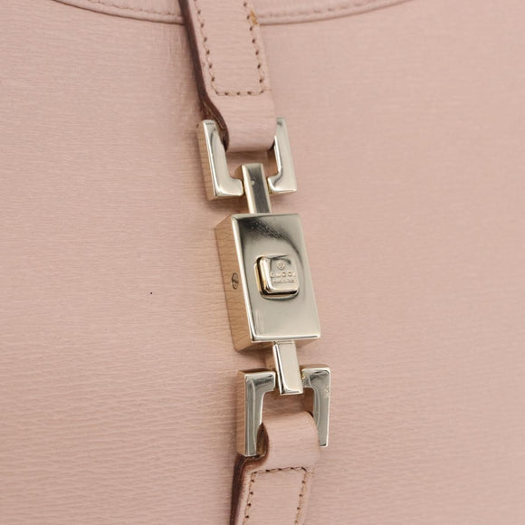 GUCCI Jackie Hand Bag Leather Pink Gold 002 1068 2404 Auth 200338V