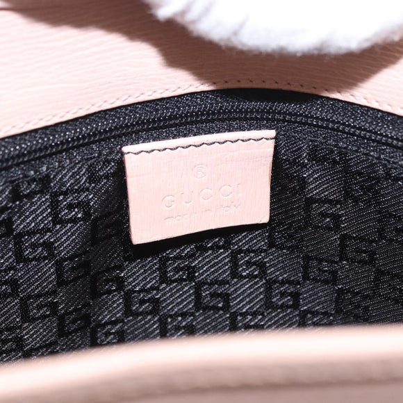 GUCCI Jackie Hand Bag Leather Pink Gold 002 1068 2404 Auth 200338V