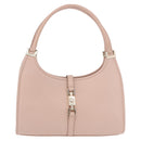 GUCCI Jackie Hand Bag Leather Pink Gold 002 1068 2404 Auth 200338V-2