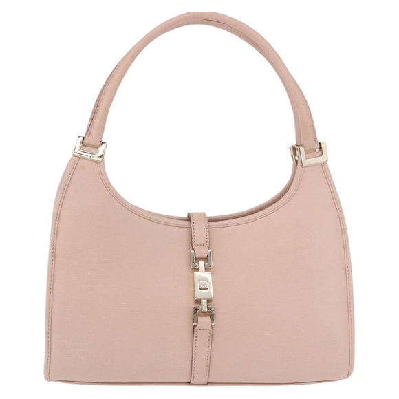 GUCCI Jackie Hand Bag Leather Pink Gold 002 1068 2404 Auth 200338V