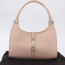 GUCCI Jackie Hand Bag Leather Pink Gold 002 1068 2404 Auth 200338V-24