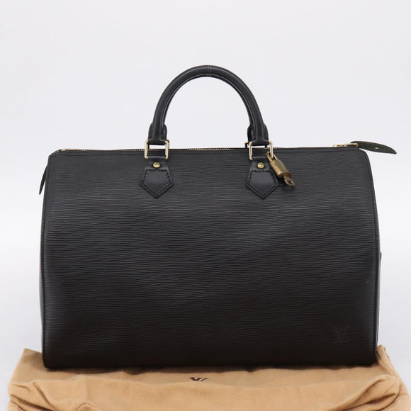 LOUIS VUITTON Epi Speedy 35 Hand Bag Noir black M42992 LV Auth 200343V