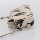 Miu Miu Shoulder Bag Leather Beige Silver Auth 200344M-3