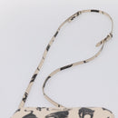 Miu Miu Shoulder Bag Leather Beige Silver Auth 200344M-14