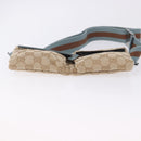 GUCCI GG Canvas Sherry Line Waist Bag Outlet Beige Silver 162962 Auth 200345A-11